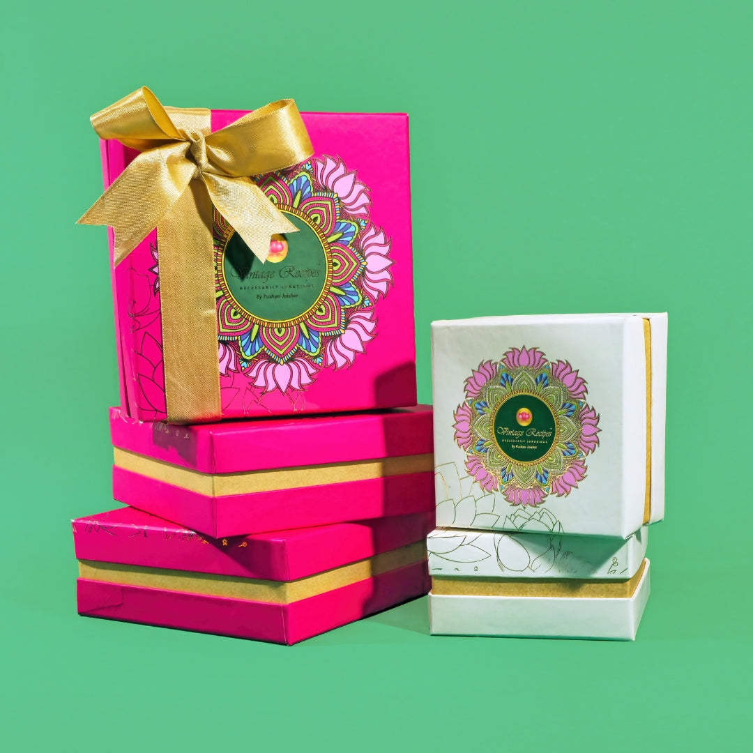 Box of 9 Laddoos + 2 Small Gold Mugs