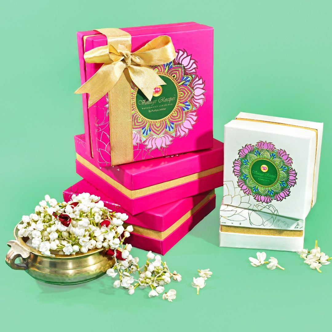 Box of 9 Laddoos + 2 Small Gold Mugs