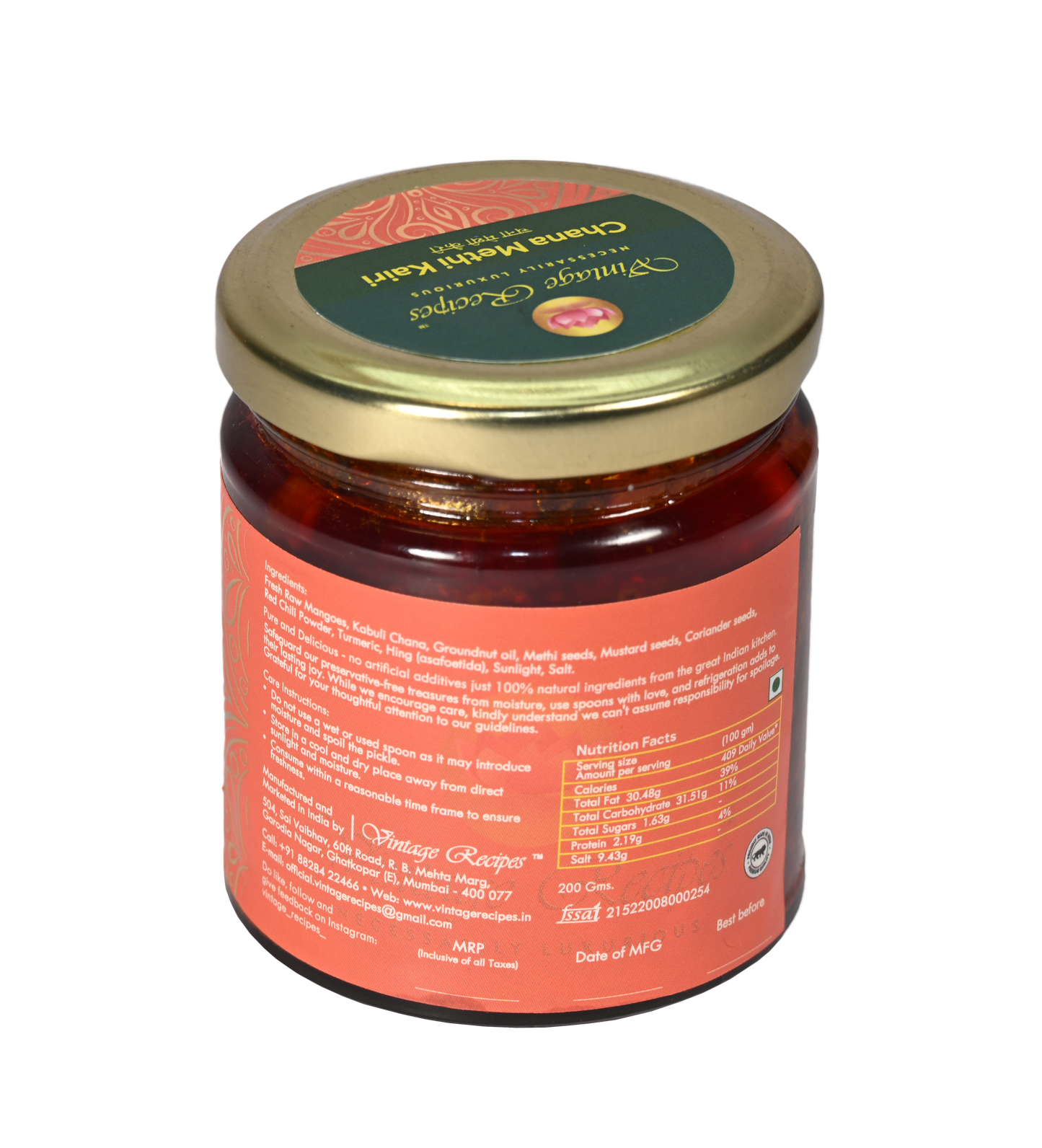 Gujarati Chana Methi Kairi Pickle – Authentic Taste of Gujarat