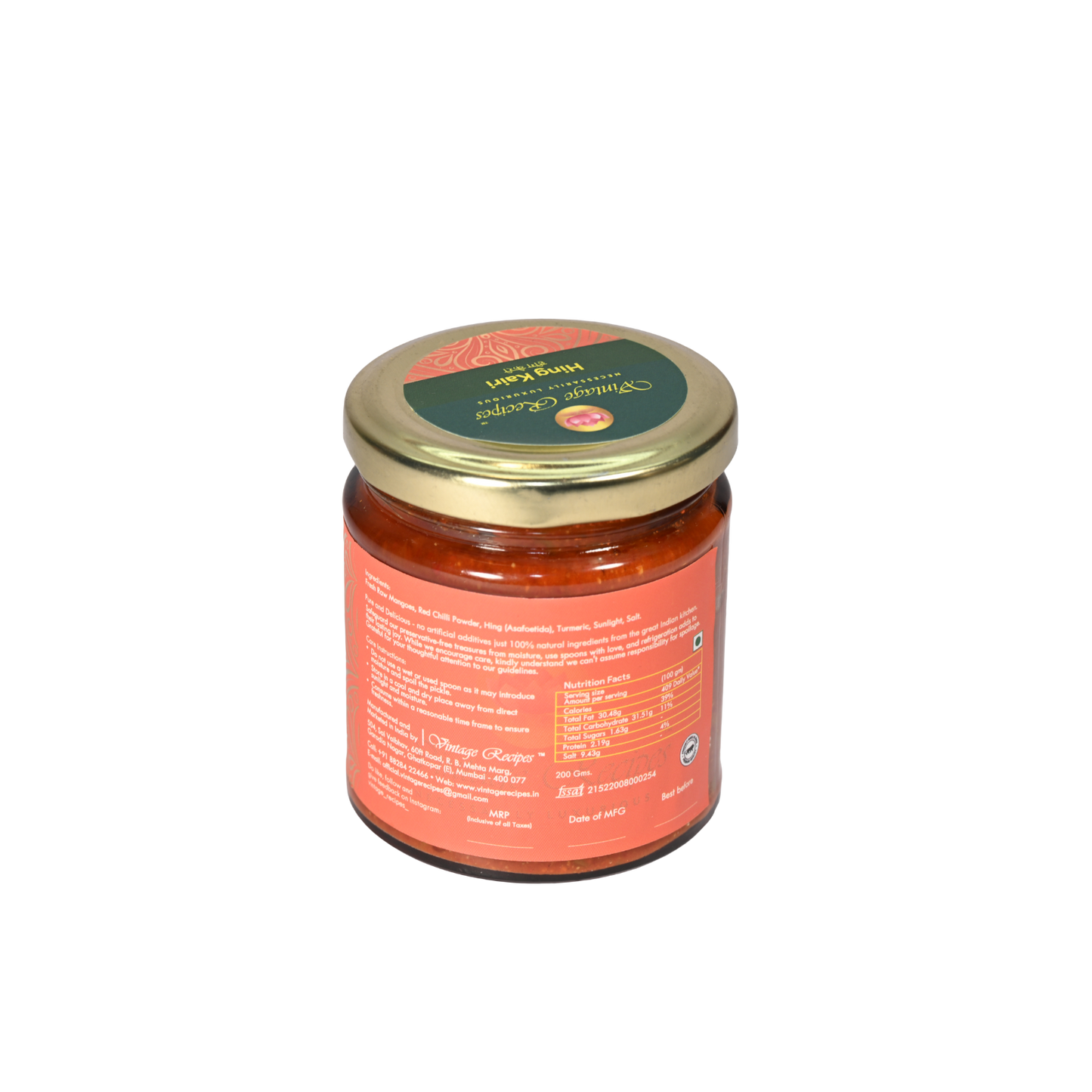 Hing Kairi Pickle | Raw Mango Pickle with Asafoetida | Authentic Indian Achar |