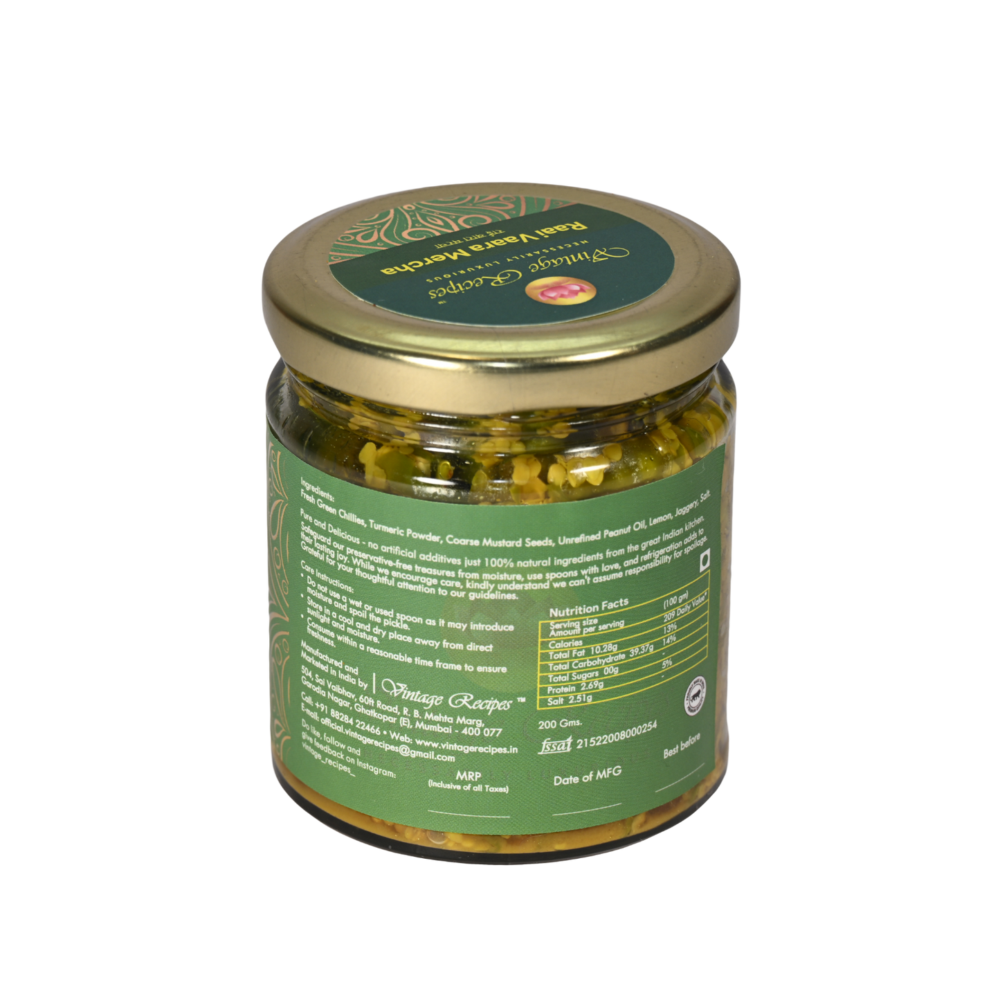 Mustard Chili Pickle-A Perfect Blend of Spice & Tang π
