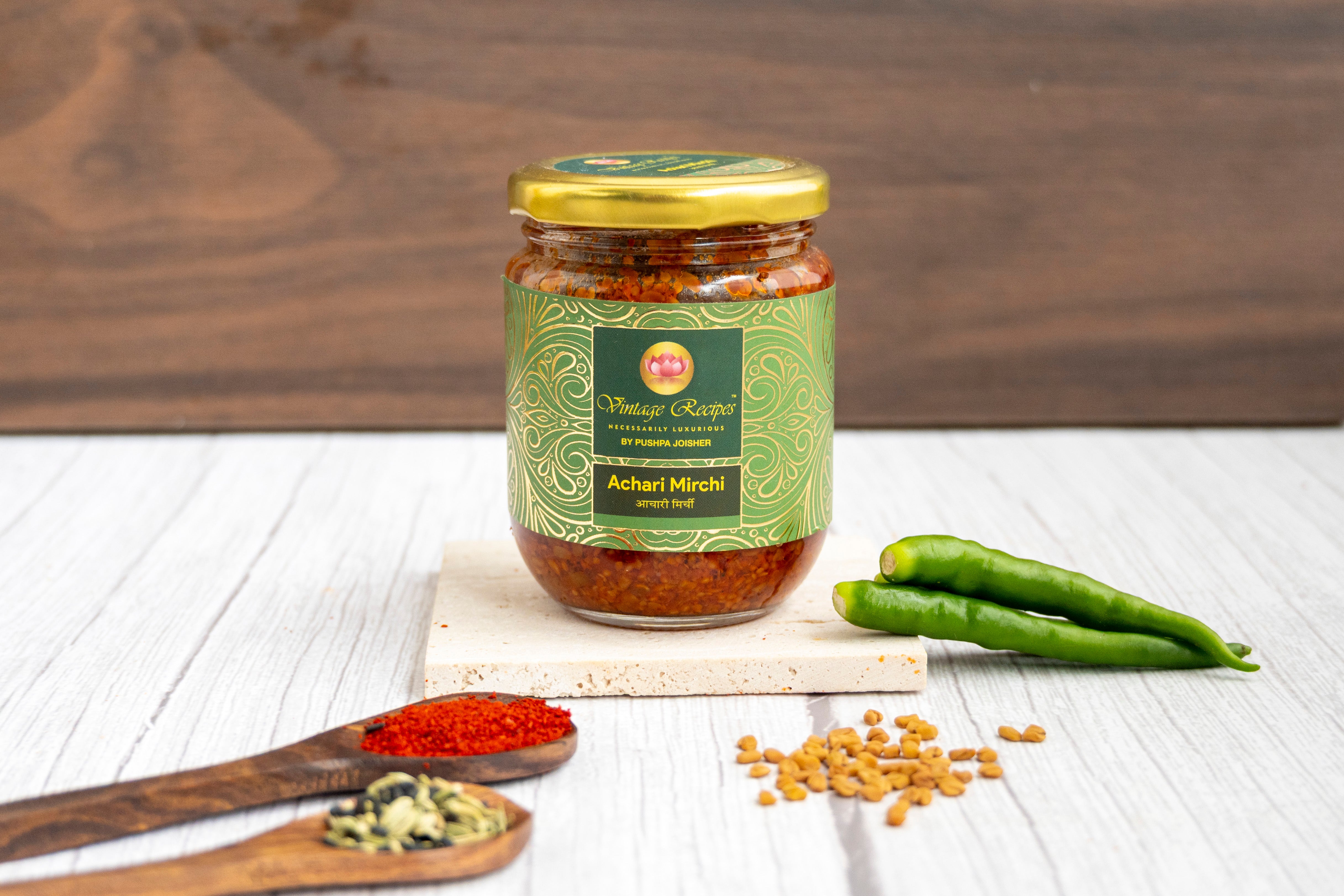 Achari Mirchi – The Perfect Spicy & Tangy Pickle 🌶️ – Vintage
