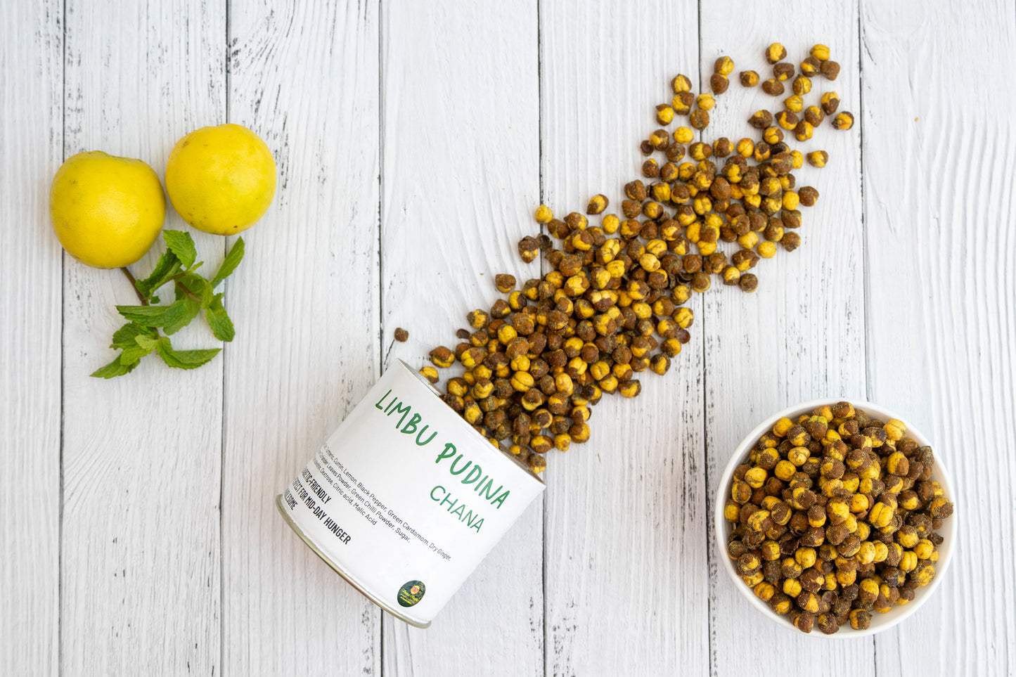 Limbu Pudina Chana – Roasted Chickpeas with Tangy Lemon & Mint | Healthy Protein Snack