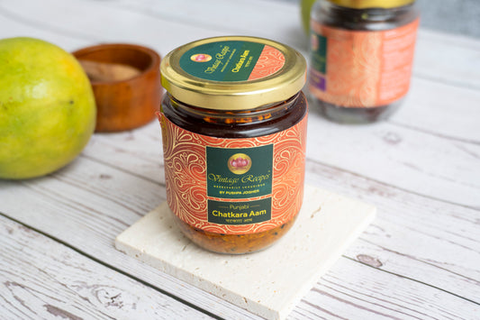 Vintage Recipes Punjabi Chatkara Aam Pickle, Traditional Mango Pickle